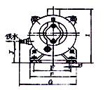 2SK-0.4、2SK-0.8两级不环真空泵外形及安装尺寸